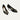 Elegant Fashion Black Leather Pointed Toe Kitten Heels