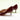 Elegant Dark Red Leather Pointed Toe Kitten Heels