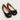 Midnight Black Leather Bowknot Square-Toe Ballet Flats